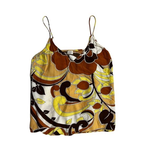 Wilfred Boscono Abstract Floral Camisole in Orange and Brown - Picture 3 of 7